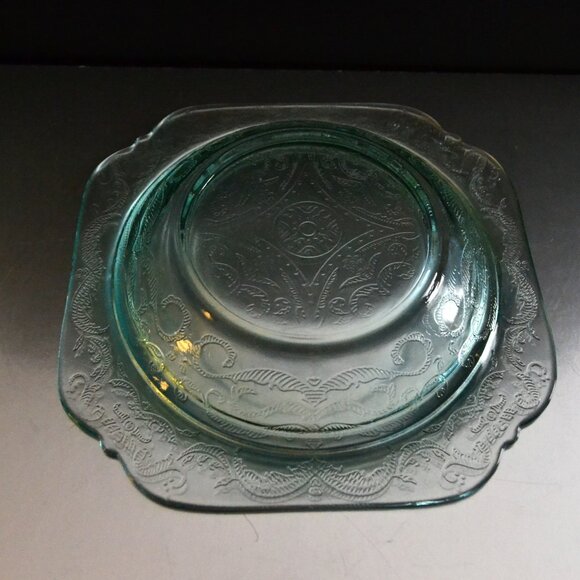 Vintage Indiana Glass Covered Dish Federal Glass Rep Madrid Pattern Serveware - Picture 6 of 8